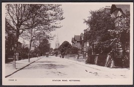 Station Road, Kettering England Pre-1920 RPPC Photo Postcard - £9.61 GBP