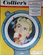 Roswell Keller, 50's, Color Illustration, Magazine Cover art (Woman eating ic... - $17.89