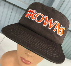 VTG Cleveland Browns Five Panel New Era Made USA Snapback Baseball Cap Hat - £34.25 GBP