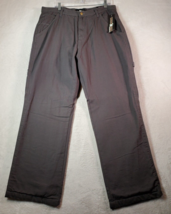 Work N&#39; Gear Carpenter Jeans Men Size 38 Dark Gray 100% Cotton Pocket Flat Front - £20.64 GBP