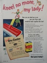 Glo-Coat wax, 50&#39;s Color Illustration, Print Ad. 8 1/2&quot; x 11&quot;(kneel no more m... - $17.89