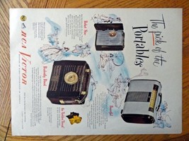 RCA Victor Radios, 40&#39;s Print Ad. Color Illustration (the pick of the portabl... - £14.30 GBP