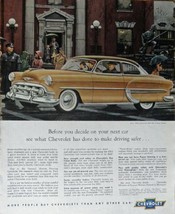 1953 Chevrolet Bel Air, 50&#39;s Print Ad. Color Illustration (car in front ... - £13.97 GBP