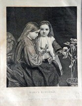 W.C.T. Dobson,A.R.A. painting* 1800&#39;s Engraved &amp; Printed by Illman Broth... - $17.89