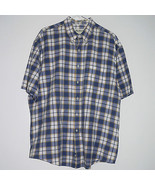 MEN&#39;S SHIRT - XL - Eddie Bauer -  Blue / White Plaid Long Sleeve 100% Co... - $23.05 CAD