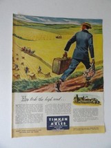 Timken Axles, 50&#39;s Print Ad. full page color Illustration (men working in whe... - £14.29 GBP