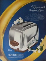 toastmaster Auto Toaster, 40&#39;s Color Illustration/Painting, Print Ad. 10... - £14.13 GBP