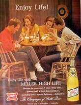 Miller High Life Beer, Print Ad. 60's full page color Illustration, 10 1/2" x... - $17.89