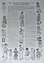 Pattern&#39;s, 1909 Print Ad. Full Page B&amp;W Illustration (mother&#39;s magazine ... - £13.44 GBP