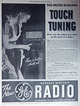 GE Radios. print ad. Full Page B&amp;W Illustration (press a button _ that&#39;s all)... - £14.05 GBP