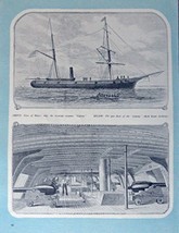 Ironclad Steamer, Hult&#39;s Ship &quot;Galena B&amp;W Illustration, print art (and the gu... - £14.29 GBP