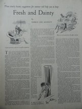 Doris Lee Ashley, Beauty Suggestions. 30&#39;s B&amp;W Illustration, Print Ad. 10 1/2... - £14.03 GBP
