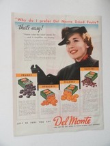 Del Monte Dried Fruits, 30&#39;s Print Ad. Full page Color Illustration (Prunes,A... - £14.38 GBP