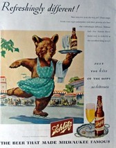 Schlitz Beer, 40&#39;s Print Ad. Color Illustration 10 1/2&quot; X 13 1/2&quot; Print Art. ... - £14.03 GBP