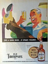 Old Thompson Whiskey, 40&#39;s Print Ad. Full Page Color Illustration 10 1/2&quot; X 1... - £14.12 GBP