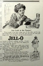 Jell-O, 1913 B&amp;W Illustration, 5 1/2&quot; x 8 1/2&quot; Print Ad. (just look at the fi... - £14.06 GBP