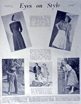 Eyes on Style, 30&#39;s Print Ads. B&amp;W Illustration (august 1939) Original V... - £8.64 GBP