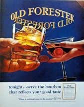 Old Forester Whiskey, 60&#39;s full page Color Illustration, 10 1/2&quot; x 13 1/2&quot; Pr... - £14.03 GBP