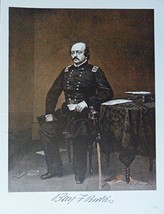 Civil War Major General Benjamin F. Butler, B&W painting by Alonzo Chappel, p... - $17.89