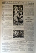 Children's Page, September 18, 1913 #487 The Youth's Companion 10 1/2" x 16" ... - $17.89