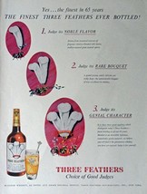 Three feathers Whiskey, 40&#39;s Print Ad. Color Illustration (choice of good jud... - £14.37 GBP