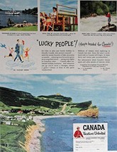 Canada, 40&#39;s Print ad. Full Page Color Illustration (&quot;Lucky People&quot;! (they&#39;re... - £13.97 GBP