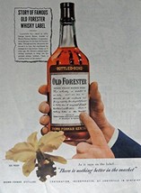 Old Forester Whiskey, 40&#39;s Print ad. Full Page Color Illustration (whisky lab... - £13.98 GBP