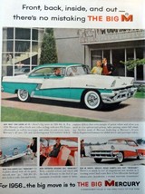 1956 Mercury, 50's, full page Color Illustration, 8 1/4" x 11" Print Ad. (2 t... - £14.07 GBP