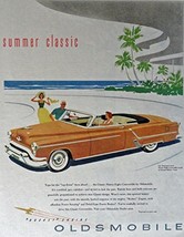 1953 Oldsmobile, 50's Print ad. Full Page Color Illustration (Ninety-Eight Co... - £14.07 GBP