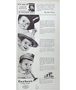 Gerber&#39;s Baby Food, Print Ad. B&amp;W Illustration (pretty babies) Original ... - £10.22 GBP