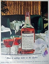 Old Forester Whiskey, 40&#39;s Print ad. full page Color Illustration (beautiful ... - £13.98 GBP
