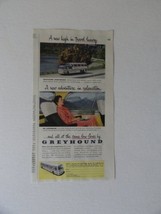 Greyhound, 50's Print Ad. Color Illustration (greyhound scenicruiser) Origina... - $17.89