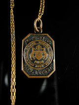 1852 Michigan College pendant ALL Frosh medal necklace msnc state normal School  - £58.99 GBP