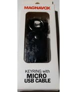 New Magnavox Black Key Ring With Micro USB Cable - £2.31 GBP