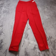 Bobbie Brooks Pants Adult 7 Red Chino Side Zip Tapered Leg Casual Womens 7 - £18.90 GBP