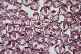 6mm Lt Amethyst Swarovski Crystal Xilion Beads 5328 ( 72 ) purple bicones - $12.00