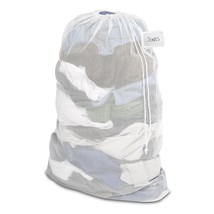 Whitmor Mesh Laundry Bag w/ID Tag White - £8.77 GBP