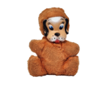8&quot; VINTAGE RUBBER FACE BROWN PUPPY DOG STUFFED ANIMAL PLUSH TOY NO MUSIC - £96.37 GBP