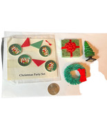 Vintage 4 Dollhouse Miniature Wrapped Christmas Present Tree Wreath Part... - $6.79