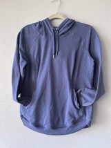 Zella Hoodie  Blue Pullover Thumbholes Athletic Workout Sweatshirt Size ... - $19.40