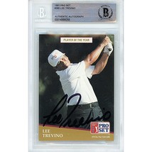 Lee Trevino Golf Signed 1991 PGA Tour Pro Set Beckett BGS On-Card Auto Slab POY - £116.34 GBP