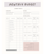 Monthly Budget planner and Calculator for Maximum Savings - $2.75 CAD
