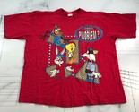 Vintage Looney Tunes T Shirt Donna 24 Rosso What&#39;s Tuo Pwoblem Bugs Bunn... - $18.48