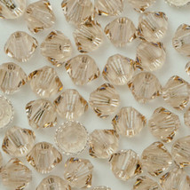 6mm Lt Silk Swarovski Crystal Xilion Beads 5328 ( 72 ) cream tan bicones - £9.63 GBP