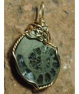 Pyrite Ammonite Pendant Wire Wrapped 14/20 Gold Filled by Jemel - £46.19 GBP