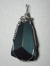 .925 SS Wire Wrapped Rainbow Obsidian Pendant by Jemel - $76.00