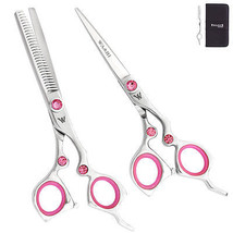 washi ice shear scissor set zm japanese 440c steel beauty hair bun pink - $281.00