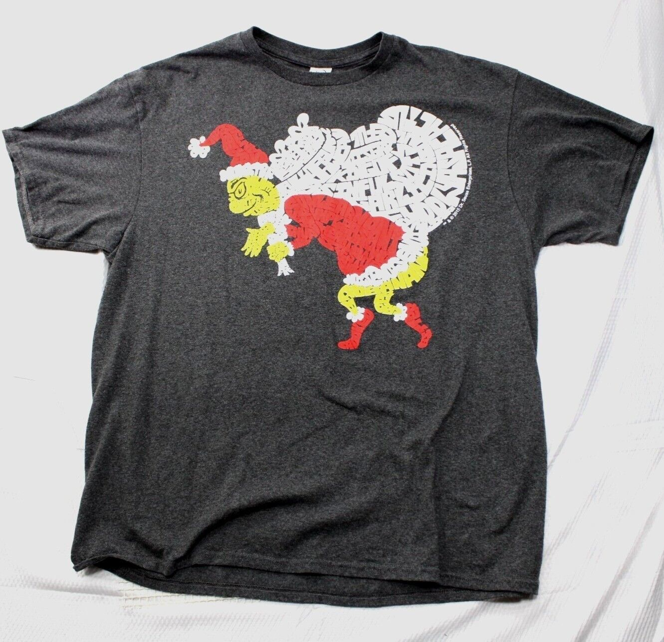 Grinch Spell Out Graphic Delta Pro Weight T-Shirt XL 50/50 Cotton Polyes... - $14.50