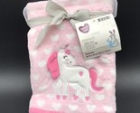 Parent&#39;s Choice Baby Blanket Unicorn Hearts Walmart Pink Single Layer - $49.99
