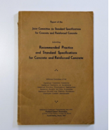 1947 Recommended Practice &amp; Standard Specs Concrete &amp; Reinforced Concret... - $34.30 CAD